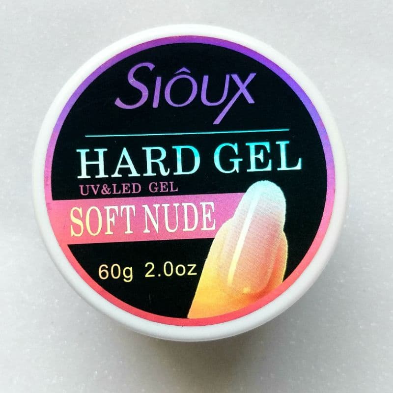 Gel hard da sioux 60g, Excelente opção para construção, capa base e curvatura da sua unha