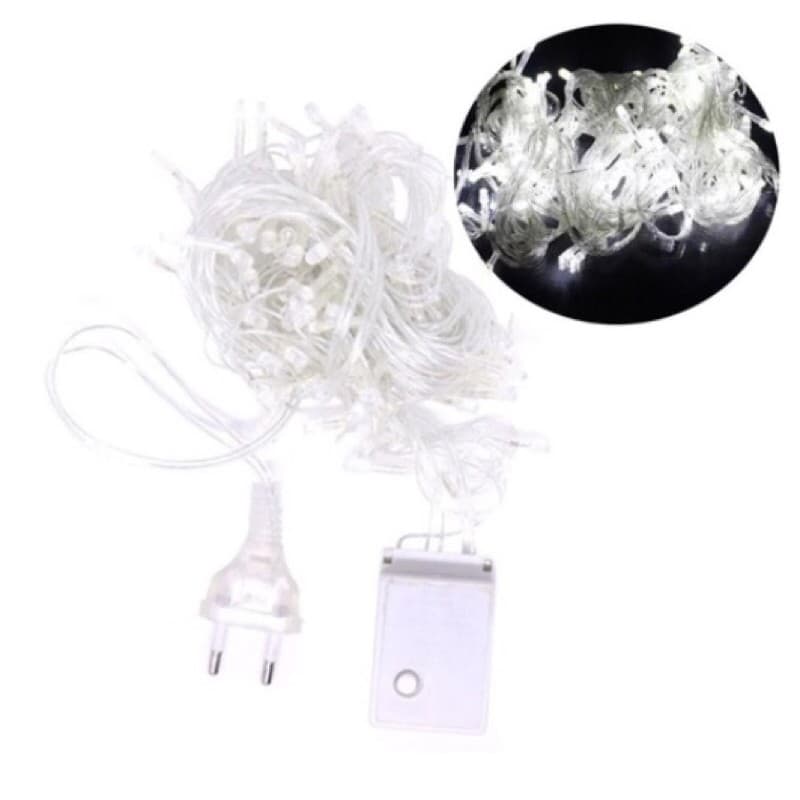 Pisca Pisca Cordão 100 Led Branco Transparente Natal 127v