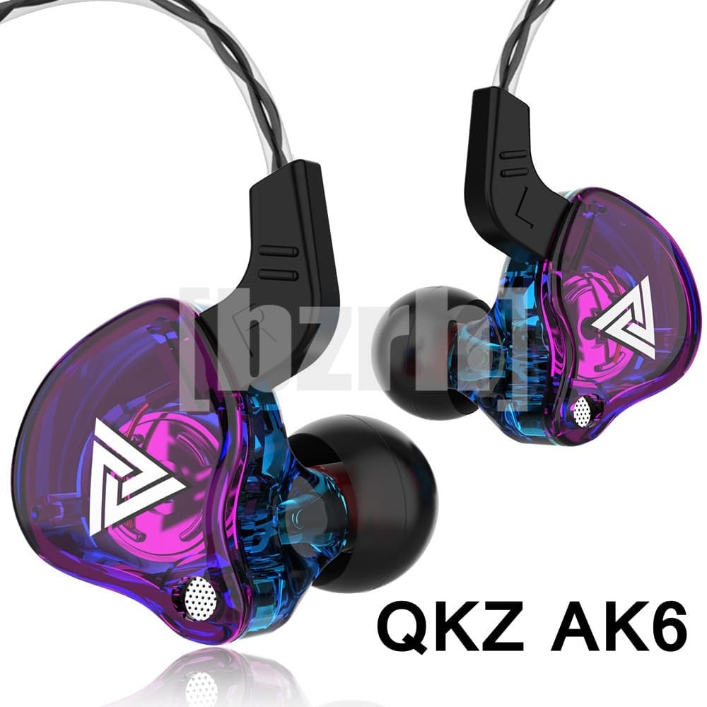 QKZ AK6 3.5mm Fone De Ouvido De Cobre Estéreo HiFi Bass Running Sport Gaming Headset [Sem Caixa]