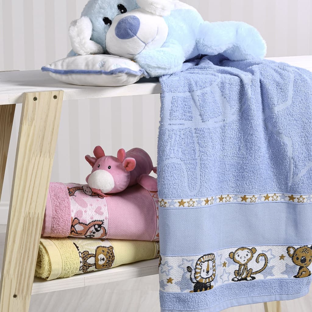 TOALHA CARINHO PONTO CRUZ; BANHO; INFANTIL 75CM X 1,10M