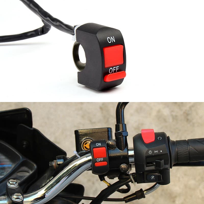 Interruptores Universais Para Motocicleta , Interruptor Liga/Desliga Guidão De Botão DC12V/10A