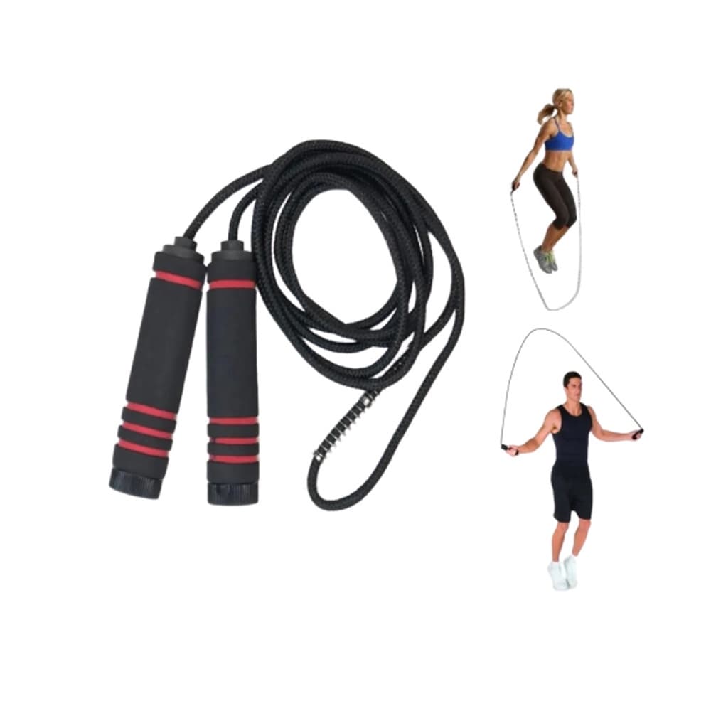 Corda De Pular Exercício Funcional Cross Fit 2,55m Regulável Vermelho
