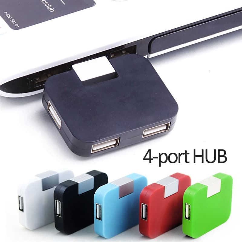 HUB Quadrado Dobrável USB 2.0 De 4 Portas