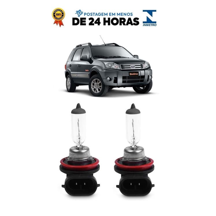 Par Lampada Farol de Milha Ecosport 2003 2004 2005 2006 2007 2008 2009 2010 2011 2012 HB4