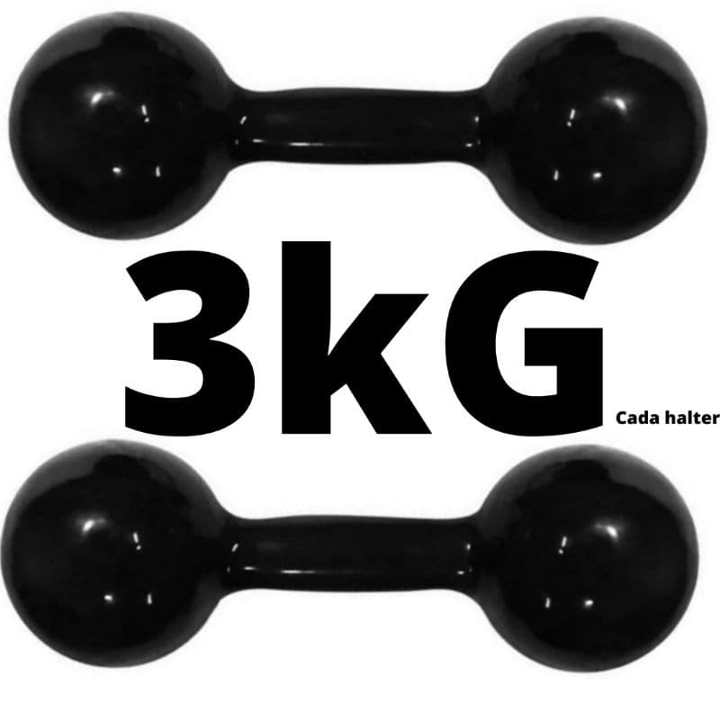 Halter par 3kg total 6 kg emborrachado barato