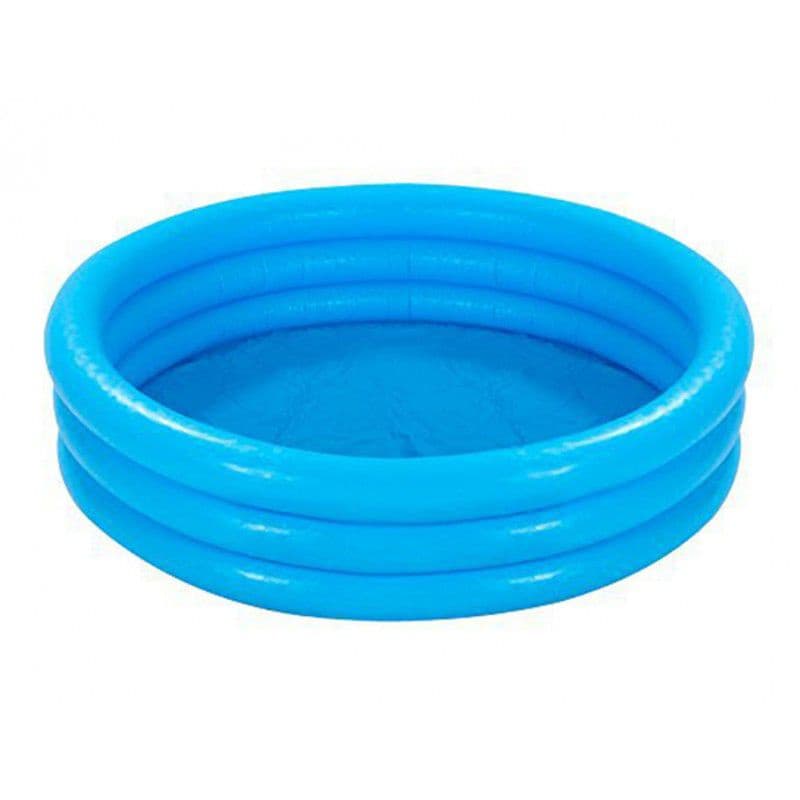 Piscina Inflável Azul Cristal 581 litros 1,68m x 38cm - Piscina com gomos câmeras de ar infláveis 58446 Intex