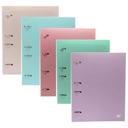 Fichário Caderno Argolado B5 Colegial YES Cores Pastéis.