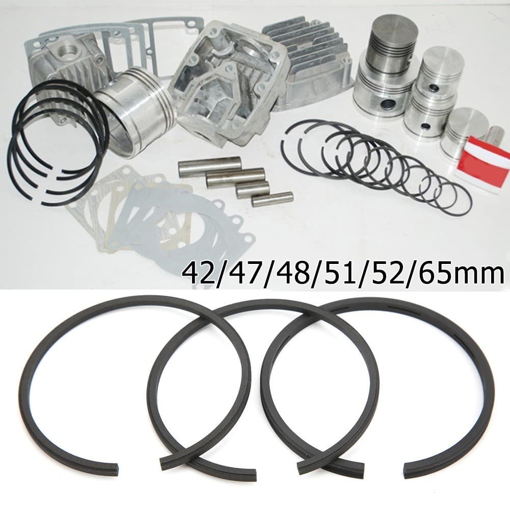 3pçs Compressor De Ar Anel De Pistão Peças Pneumáticas Para Cilindro 42/47/48/51/52/65mm 【 PRUT 】