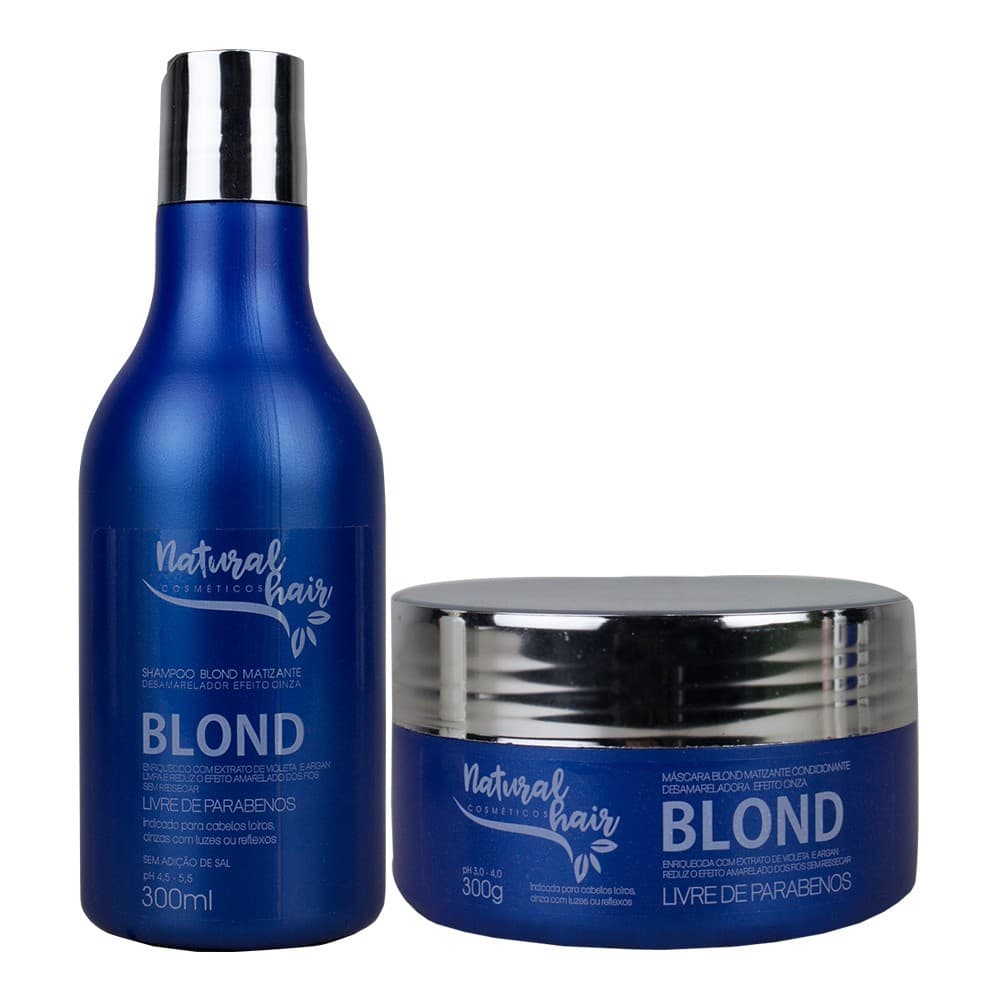 Matizador para Cabelo Loiro Kit Blond Matizador Loiro Desamarelador  Natural Hair