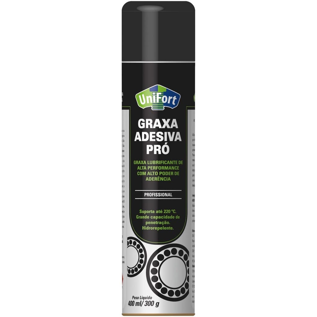 Graxa Spray Liquida Aderente Para Corrente Moto | Bike Profissional 300g/400ml Unifort