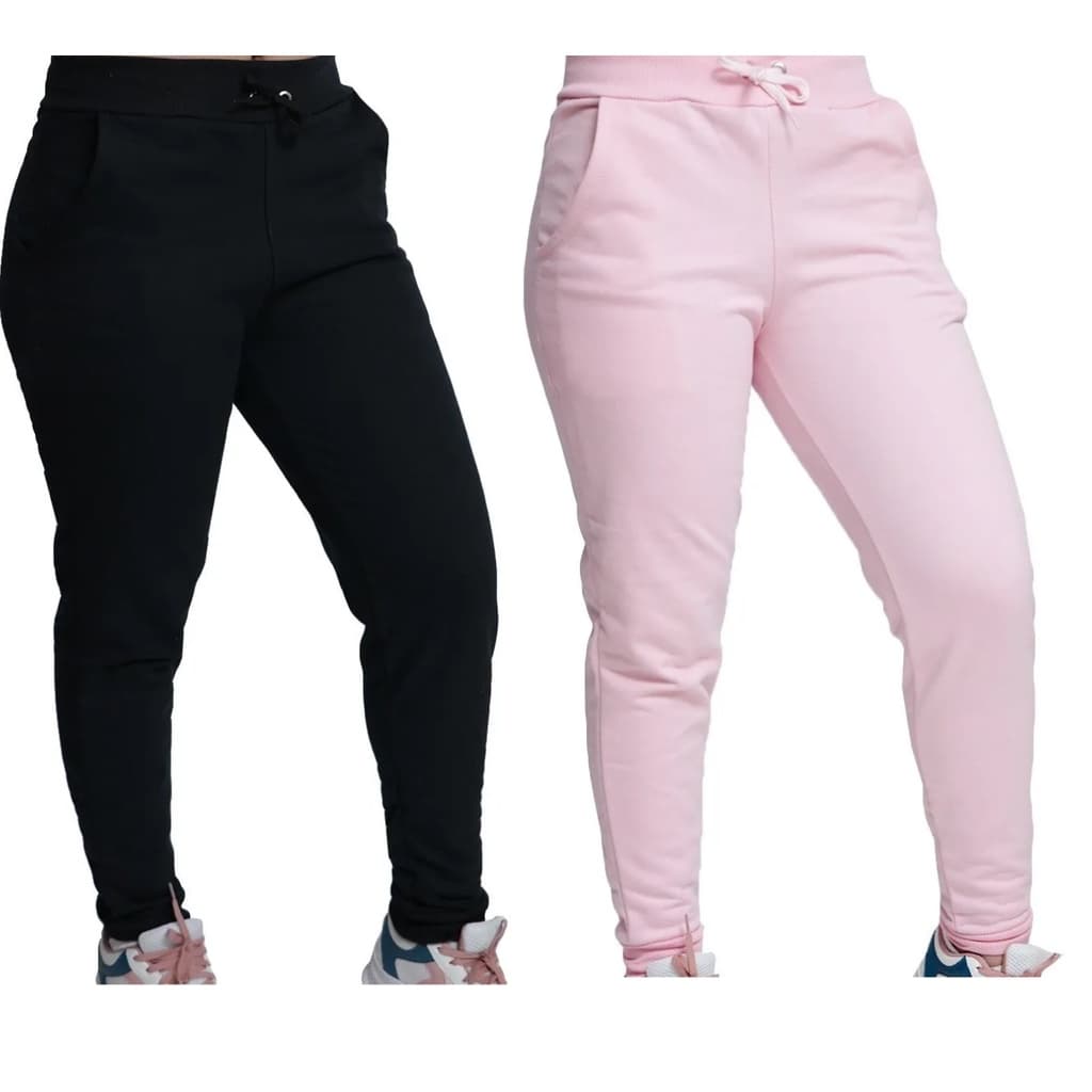 kit 2 Calças Jogger Moletom Feminina - Excelente Qualidade