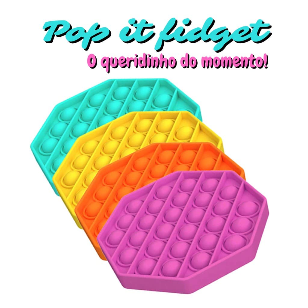 Pop It Fidget Toy Empurre Pop Bubble Fidget Sensorial Toy