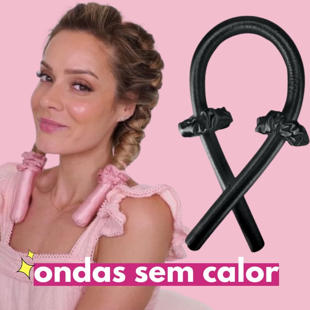 Modelador de cachos Cetim (sem calor e sem danos) - ondas de cetim para cabelos lisos