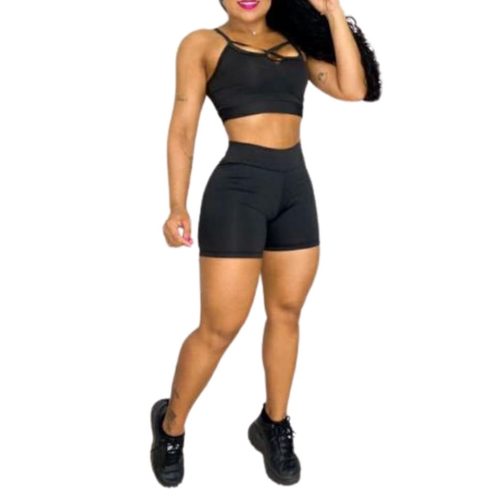 Short Leg Academia Treino Fitness C/ Top