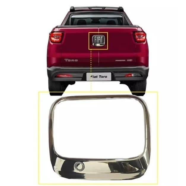 Aplique Tampa Traseira Maçaneta Tampa Traseira Fiat Toro
