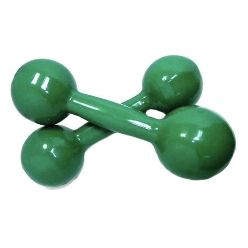 Par de halteres 1KG verde (2 unidades)