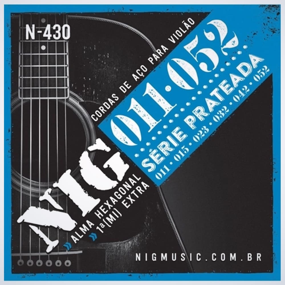 Encordoamento de Aço Para Violão Nig 011 N430