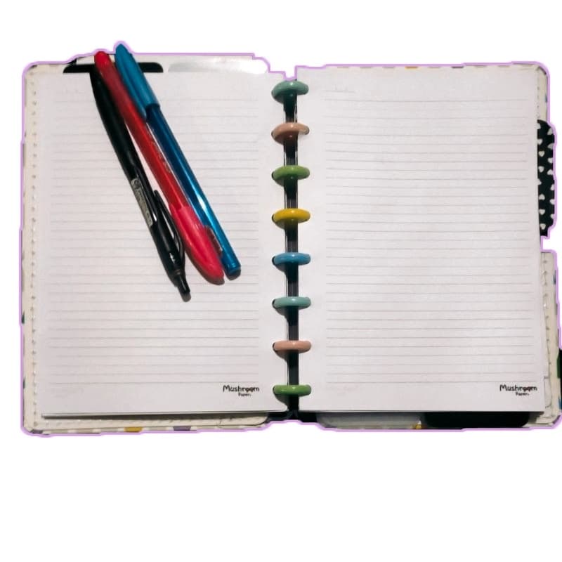 Refil para caderno inteligente Pautado A5 caderno infinito caderno de discos