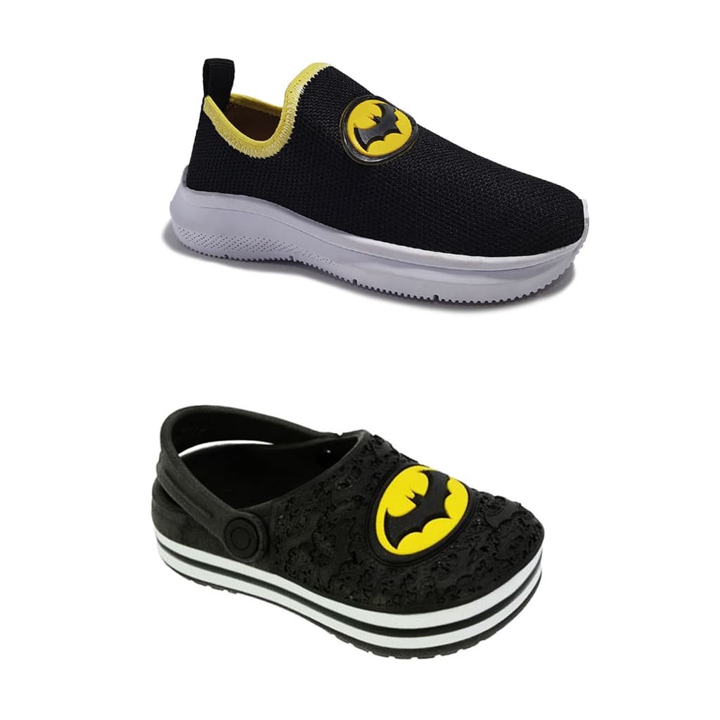 Kit Tênis Babuche Infantil Tenis Menino calce facil personegens super herois masculino Promoção