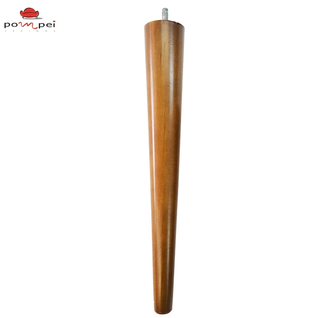 Pé Palito de Madeira Caramelo 17cm a 35,5cm - UNIDADE