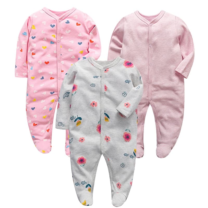 Macacão Algodão Infantil Bebê Recém-Nascido Roupa De Dormir