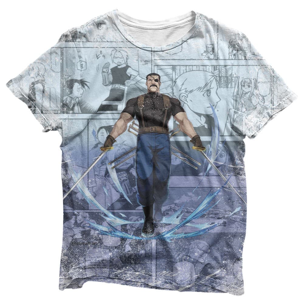 Camisa King Bradley Ira Mangá - Camisas Fullmetal Alchemist Estampa Total