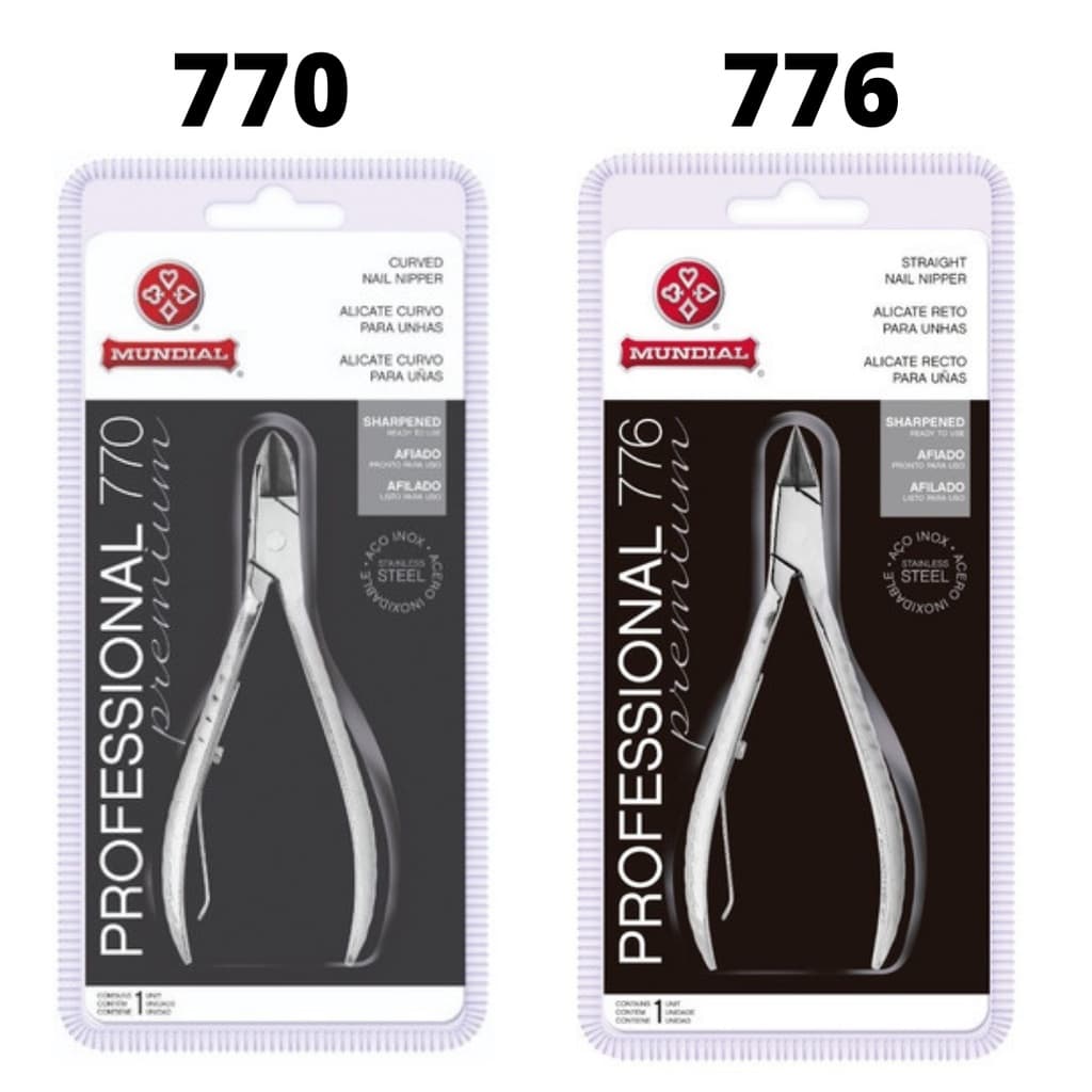 Alicate Para Unha Profissional Mundial 776 ou 770 - Corte Curvo ou Reto - Original