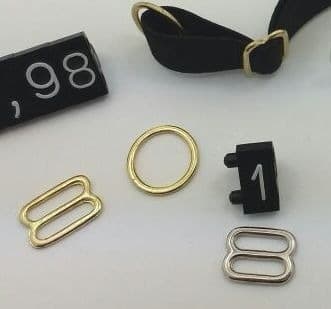 55 pares  de Regulador e argola de metal para alça de sutiã