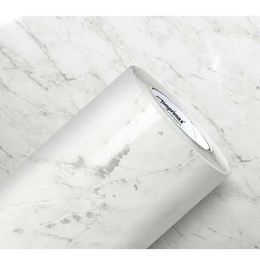 Papel Adesivo Leotack Mármore Branco 79179 10M Estilo & Beleza