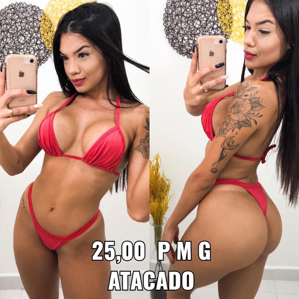 Biquíni de marquinha Fio Dental Moda Praia Feminina Verão Roupas e Trajes de Banho