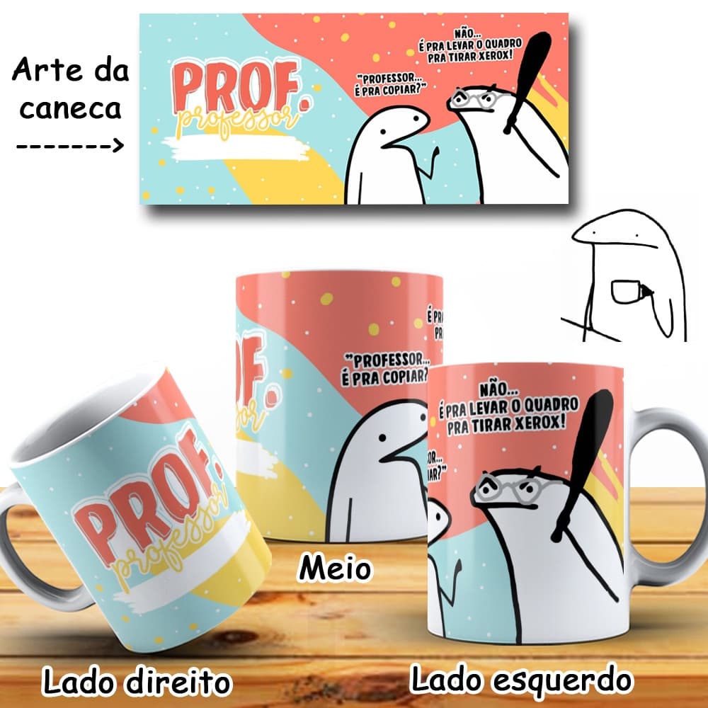 Caneca Flork Professor(a), Caneca Profissões Flork 325 ML