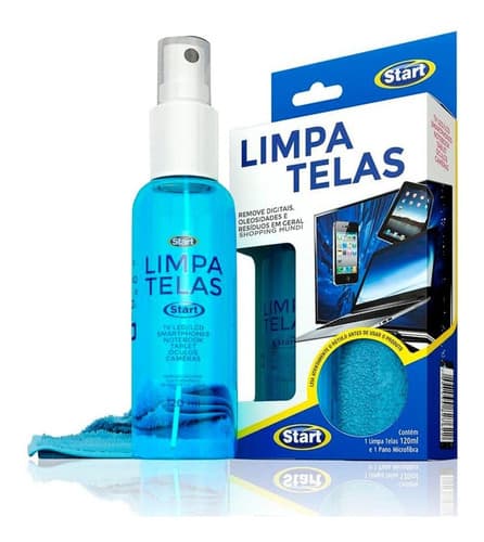 Kit Limpeza Limpa Tela + Pano Microfibra Celular Pc Tv Notbook Monitor