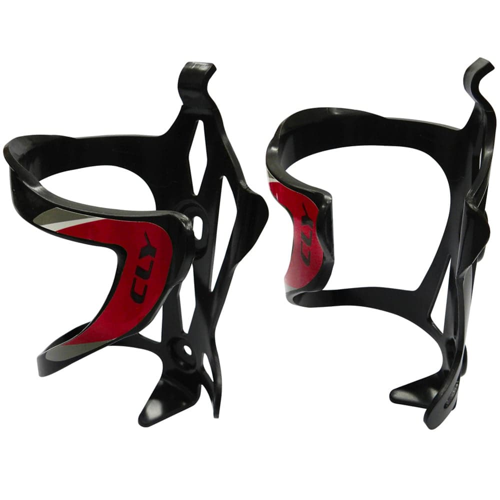 Kit 2 Suportes de Caramanhola Cly Components em Plástico Preto/vermelho