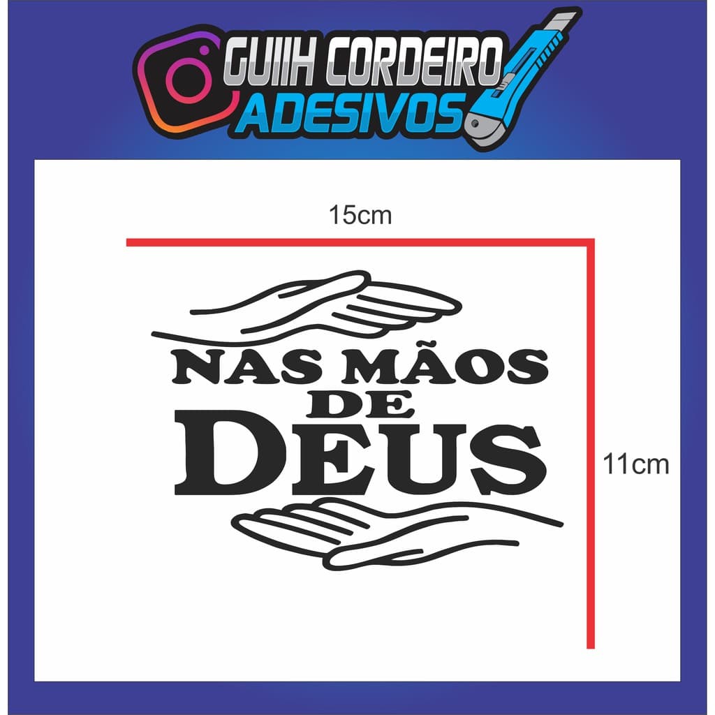 Adesivo nas Mãos de Deus