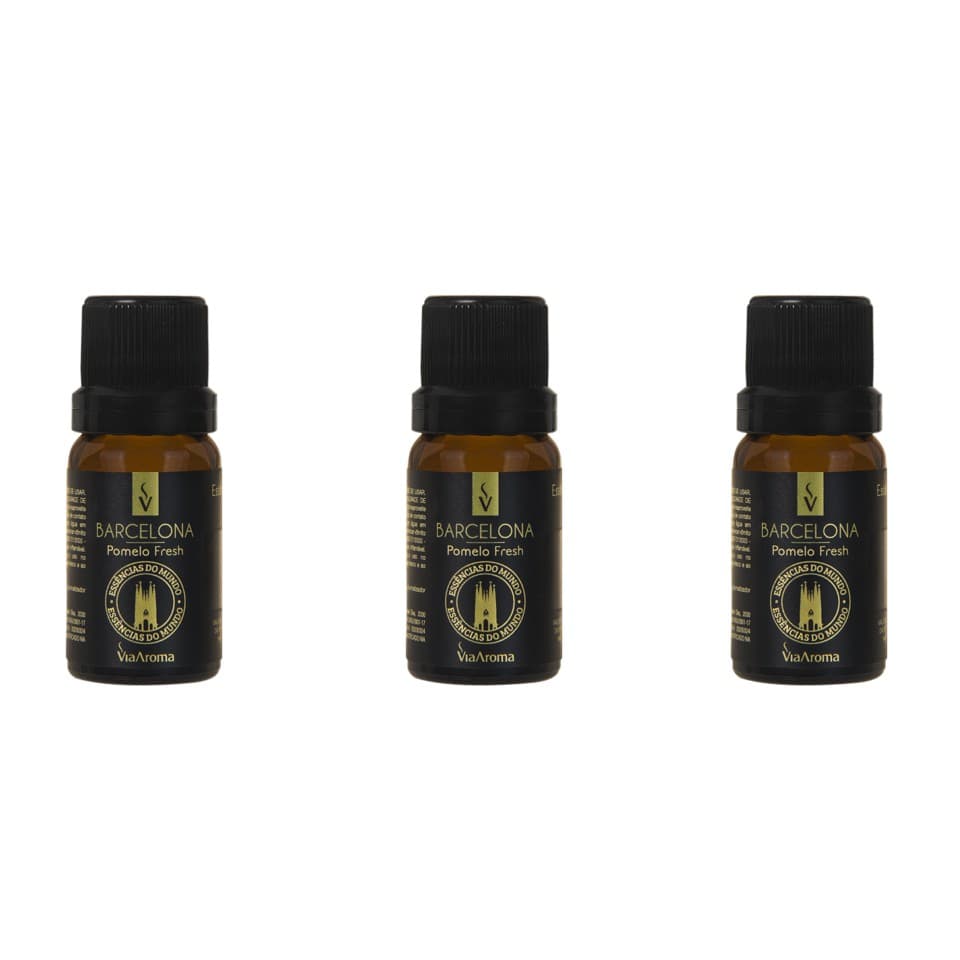 3 un Essências Barcelona/Pomero Fresh - 10Ml Via Aroma