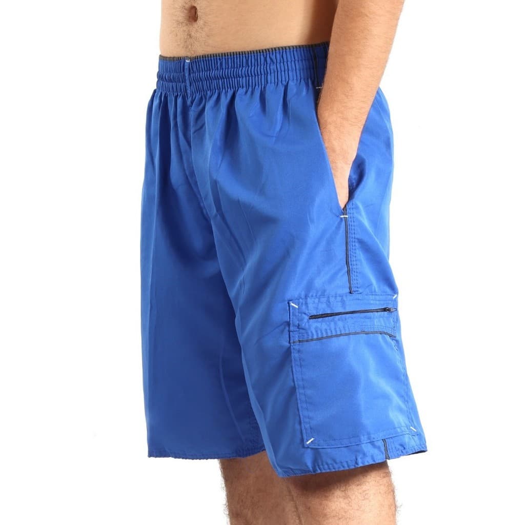 Calção Bermuda Masculina Sport comprido Logo Bolso Lateral Traseiro ziper