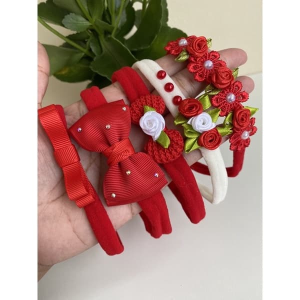 kit com 5 laços na faixinha de bebê,meus primeiros lacinhos