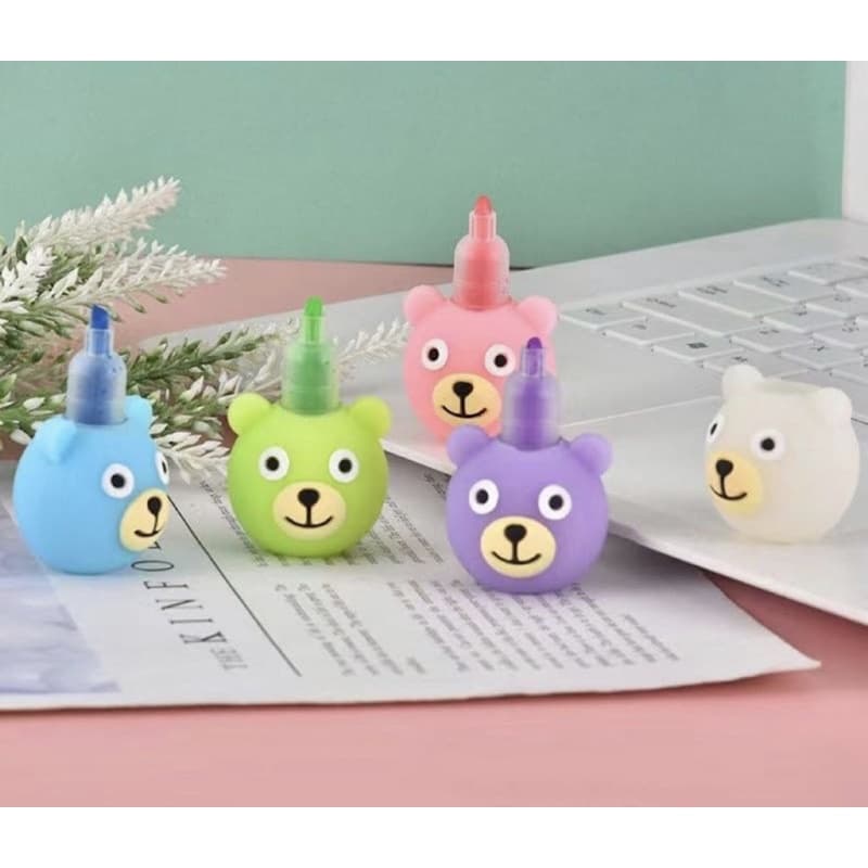Marca texto empilhavam divertido marca texto urso marca texto