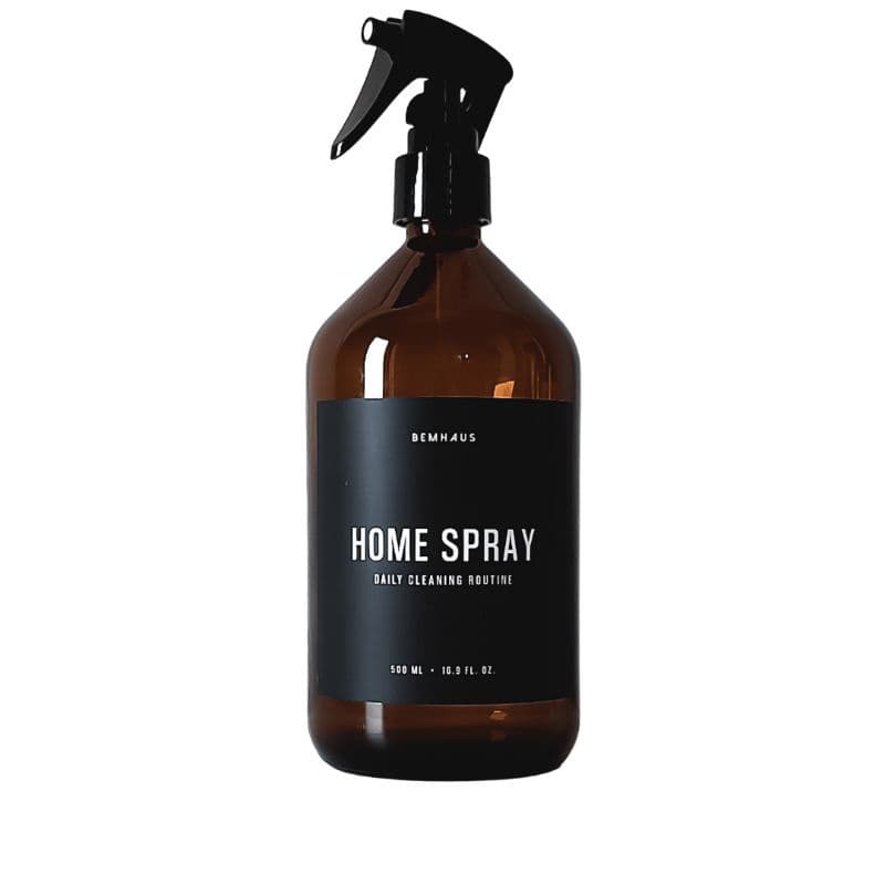 Frasco Ambar Vidro 500 Ml Diversos Rótulos Home Spray Álcool Garden Spray