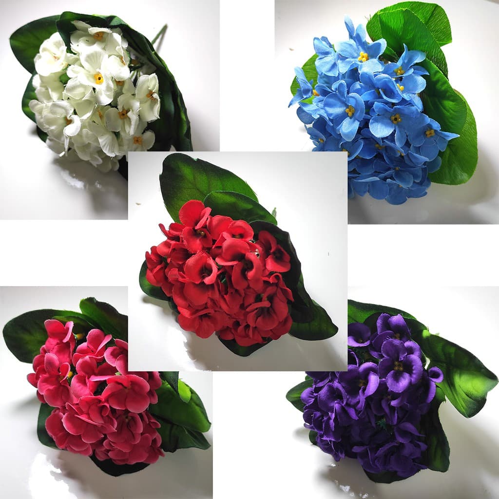 kit com 5 flor artificial violeta