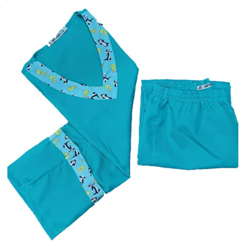 Pijama Hospitalar Conjunto Cirúrgico Scrub Verde