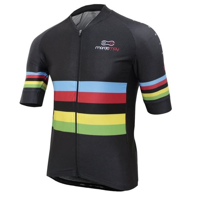 Camisa de Ciclismo Masculina Márcio May Pro Campeão Mundial Preta