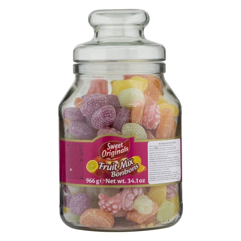 Kit 2 Potes Balas De Fruta Sortida Sweet Originals Fruit Mix Alemã 966g - Produto Importado