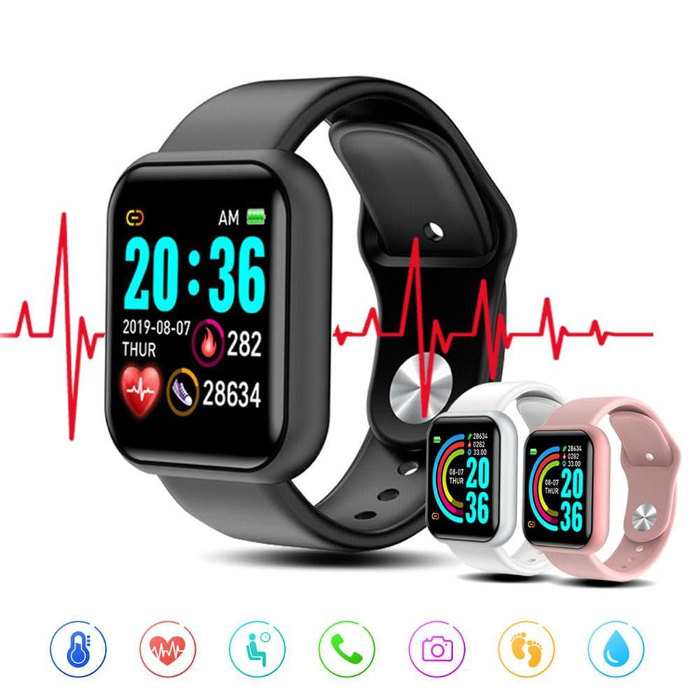 Smartwatch y68 d20 relógio inteligente digital esportivo bluetooth prova d 'gua Pulseira