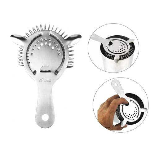 Coador Strainer De Gelo Profissional Aço Inox Barman Bebidas