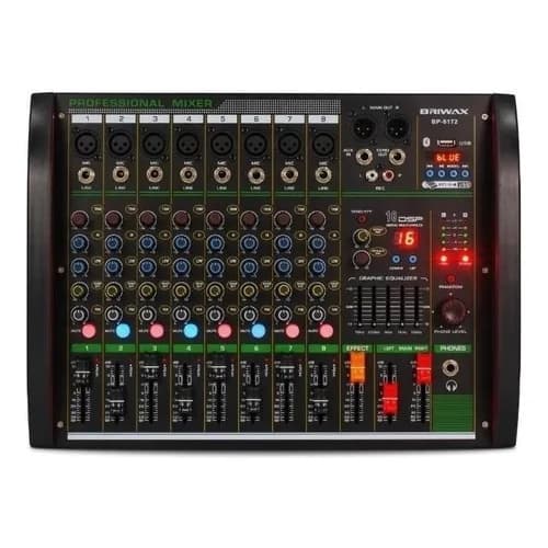Console de mixagem 8 canais 110V/220V