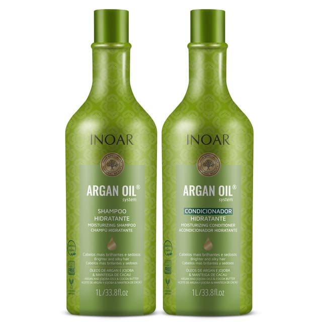Kit Inoar Argan Oil System - Shampoo + Condicionador 1l