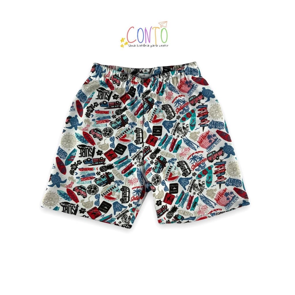 Conjunto infantil masculino short e regata