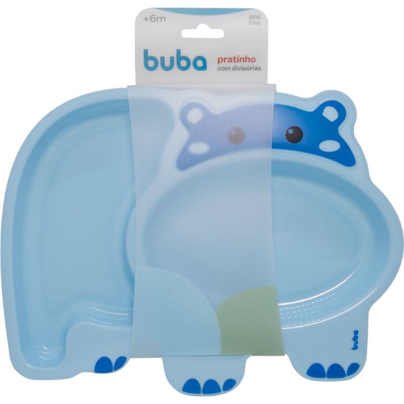 Prato Infantil Buba C/ Divisória- Hipopótamo