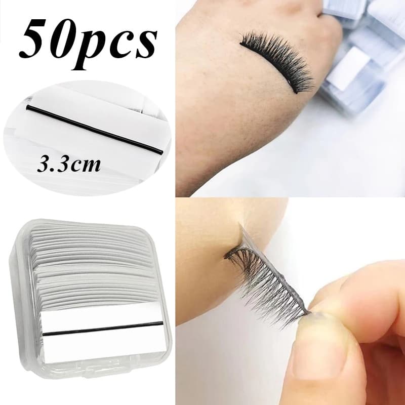 50PCS/Box Cola De Cílios Curl Auto-Adesiva Sem Ferramenta De Maquiagem De Fita Reutilizável